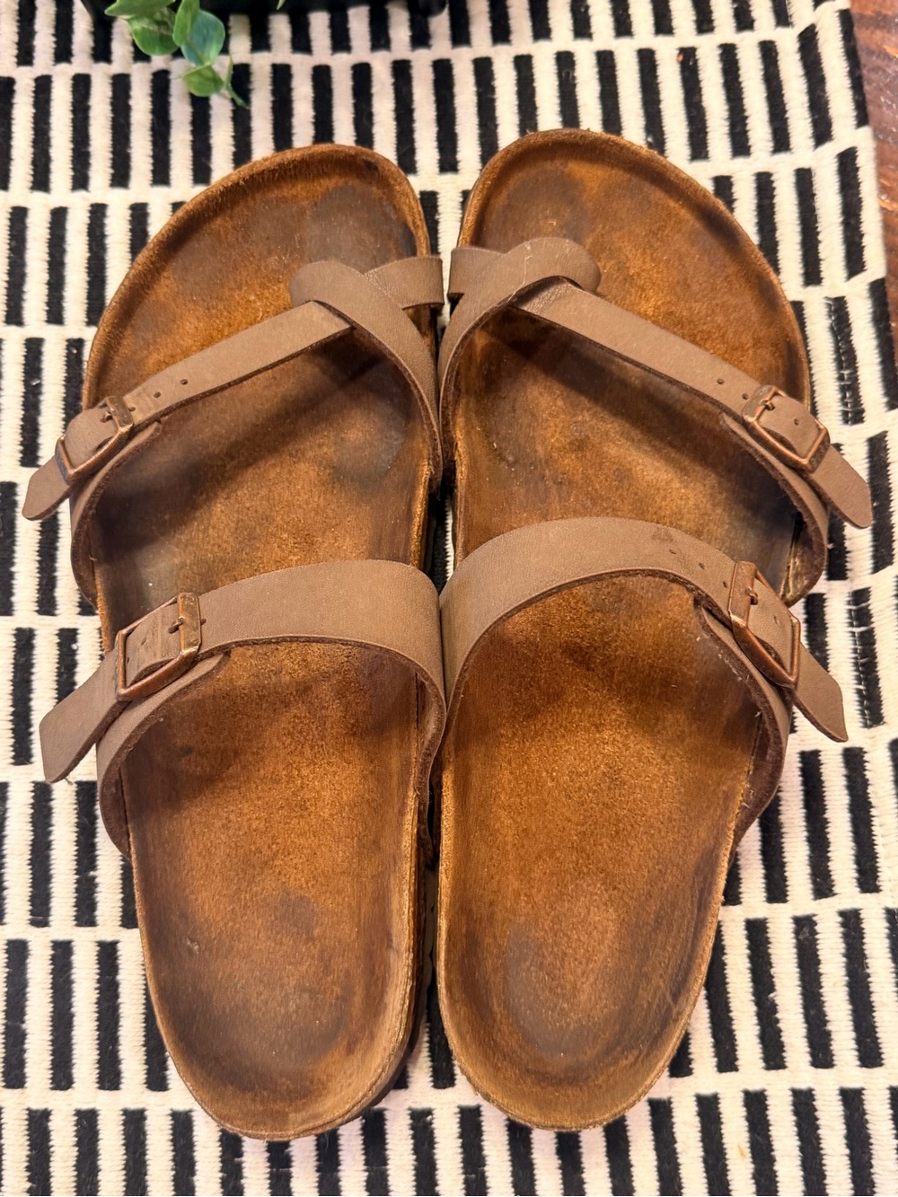 Birkenstock Brown Double-Strap Sandals 43